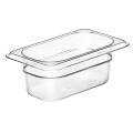 Cambro 92CW135 CAMWEAR® 0.6 qt Clear Polycarbonate 1/9 Size Food Pans, NSF Listed, 1 each