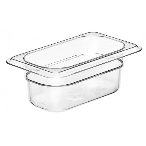 Cambro 92CW135 CAMWEAR® 0.6 qt Clear Polycarbonate 1/9 Size Food Pans, NSF Listed, 1 each