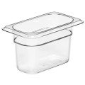 Cambro 94CW135 CAMWEAR® 0.9qt Clear Polycarbonate 1/9 Size Food Pans, NSF Listed, 1 each