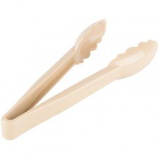 Cambro 9TGS133 Camwear® Lugano® Scallop Grip Tongs, Beige, Polycarbonate, 9(h) inch, NSF Listed, 12 each