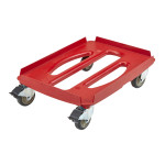 Cambro CDC300358 GoBox® Camdolly® w/ Brakes, Hot Red, NSF Listed