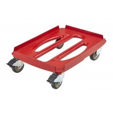 Cambro CDC300358 GoBox® Camdolly® w/ Brakes, Hot Red, NSF Listed