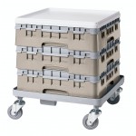Cambro CDR2020151 Disk Rack Dolly and Casters, Grey Plastic, 350 lb Capacity, NSF Listed