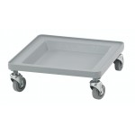 Cambro CDR2020151 Disk Rack Dolly and Casters, Grey Plastic, 350 lb Capacity, NSF Listed
