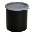 Cambro CP27110 Solid Crocks w/ Lid, 2.7qt, Black, Polypropylene, 6-3/4(w) x 6-3/4(d) x 6-3/4(h) inch, NSF Listed