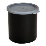 Cambro CP27110 Solid Crocks w/ Lid, 2.7qt, Black, Polypropylene, 6-3/4(w) x 6-3/4(d) x 6-3/4(h) inch, NSF Listed