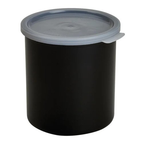 Cambro CP27110 Solid Crocks w/ Lid, 2.7qt, Black, Polypropylene, 6-3/4(w) x 6-3/4(d) x 6-3/4(h) inch, NSF Listed