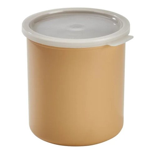 Cambro CP27133 Solid Crocks w/ Lid, 2.7qt, Beige, Polypropylene, 6-3/4(w) x 6-3/4(d) x 6-3/4(h) inch, NSF Listed