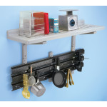Cambro CSWS1448VK 48 inch Long Wall Shelves, Grey Plastic, NSF Listed, 1 each