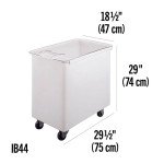 Cambro IB44148 Ingredient Bins, (42.5)Gallon(s), 320lb Capacity, Flat Top, White Plastic, Casters, 29-1/2(w) x 18-1/2(d) x 29(h) inch, NSF Listed