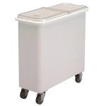 Cambro IBSF27148 Ingredient Bins, (27)Gallon(s), 216lb Capacity, Flat Top, White Plastic, Casters, 30-1/8(w) x 13(d) x 28-1/2(h) inch, NSF Listed