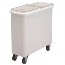 Cambro IBSF27148 Ingredient Bins, (27)Gallon(s), 216lb Capacity, Flat Top, White Plastic, Casters, 30-1/8(w) x 13(d) x 28-1/2(h) inch, NSF Listed