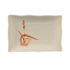 Yanco OR-24141 Orchis Platters, Melamine, Yellow, Rectangular, Ripple Edge, 36 each