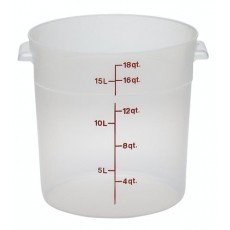 Cambro RFS18PP190 18qt  Round Translucent Polypropylene Food Container, NSF Listed