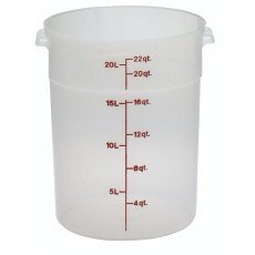 Cambro RFS22PP190 22qt Round Translucent Polypropylene Food Container, NSF Listed