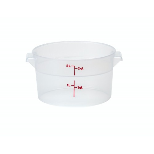 Cambro RFS2PP190 2qt  Round Translucent Polypropylene Food Container, NSF Listed