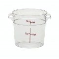 Cambro RFSCW1135 1qt Clear Polycarbonate Round Food Container, NSF Listed, 1 each