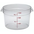 Cambro RFSCW12135 12qt Clear Polycarbonate Round Food Container, NSF Listed, 1 each