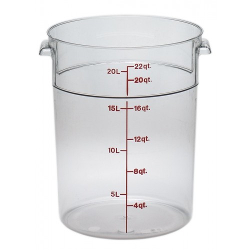 Cambro RFSCW22135 22 Qt Clear Polycarbonate Round Food Container