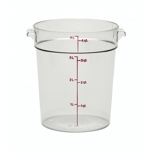 Cambro RFSCW4135 4 Qt Clear Polycarbonate Round Food Storage Container