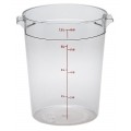 Cambro RFSCW8135 8qt Clear Polycarbonate Round Food Container, NSF Listed, 1 each