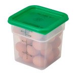 Cambro SFC2452 CamSquares® Lids, Fit 2 & 4qt Square Containers, Kelly Green, NSF Listed - 6 each