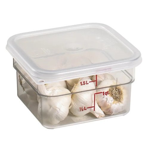 Cambro SFC2SCPP190 Seal Coves, Fit 2 & 4qt Camsquares® Containers, Translucent, Polyethylene, NSF Listed - 6 each