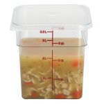 Cambro SFC2SCPP190 Seal Coves, Fit 2 & 4qt Camsquares® Containers, Translucent, Polyethylene, NSF Listed - 6 each