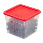 Cambro SFC6451  CamSquares® Lids, Fit 6 & 8qt Square Containers, Winter Rose, NSF Listed - 6 each