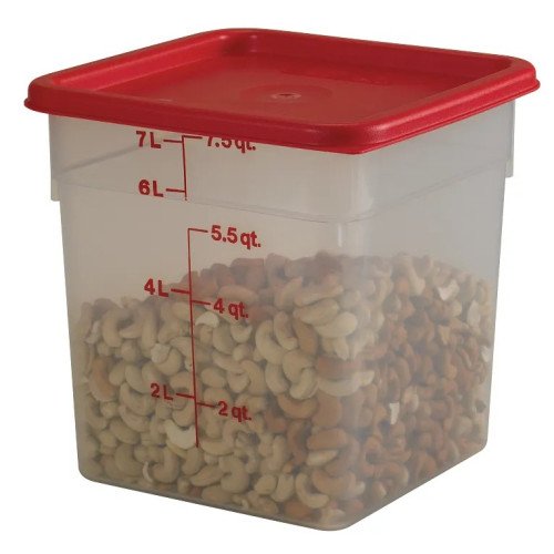 Cambro SFC6451  CamSquares® Lids, Fit 6 & 8qt Square Containers, Winter Rose, NSF Listed - 6 each