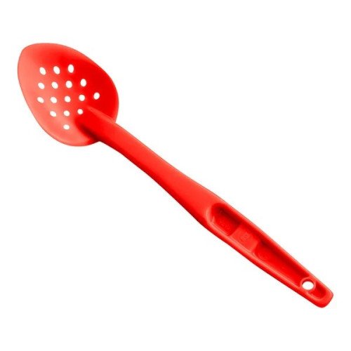 Cambro SPOP13CW404 Camwear® Serving Spoons, Perforated, Red, Polycarbonate, 13-1/8((L) inch, NSF Listed – 1 Dozen