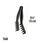 Cambro TGA8110 Camwear® Lugano® Angled Tongs, Black, Polycarbonate, 8-1/4(L) inch, NSF Listed – 1 Dozen