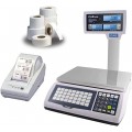 CAS S-2000JR-VDF-30 DIGITAL PRICE COMPUTING SCALE WITH LCD DISPLAY, 30 LB, DLP-50 PRINTER, 12 ROLLS  LABEL LST-8060