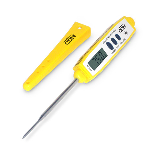 CDN DTT450 Heavy Duty Thin Tip Thermometer, Yellow, NSF Listed