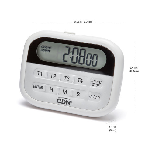 CDN PT2 4-Event Digital Timer & Clock, CE Listed