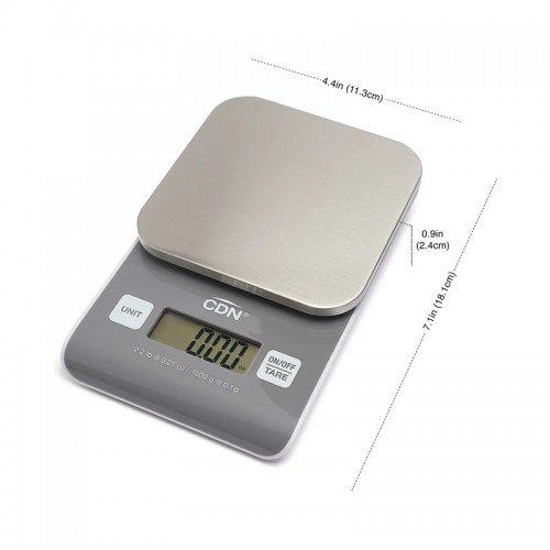CDN SD0202-GY Digital Precision Scale, (2)lb(s) Capacity, Silver, NSF Listed			