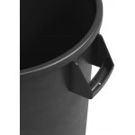 CFS Brands Bronco 84104403 Trash Can, (44)Gallon(s), Round, Polyethylene, Black, NSF Listed