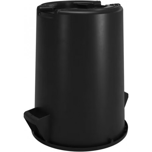 CFS Brands Bronco 84104403 Trash Can, (44)Gallon(s), Round, Polyethylene, Black, NSF Listed