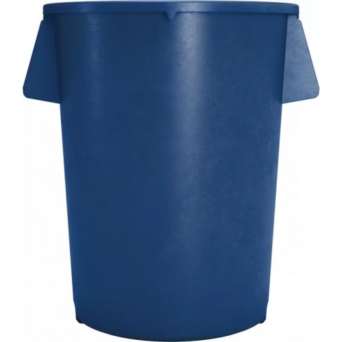 CFS Brands Bronco 84104414 Trash Can, (44)Gallon(s), Round, Polyethylene, Blue, NSF Listed