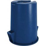 CFS Brands Bronco 84104414 Trash Can, (44)Gallon(s), Round, Polyethylene, Blue, NSF Listed
