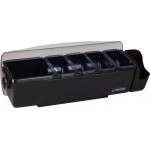San Jamar BD4005E Dome Garnish Center, (5)Tray(s), (8)Pint(s) Capacity, Black, NSF Listed