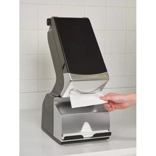 San Jamar MODH6003SN Modular Napkin & Straw Combo Dispenser, Black, NSF Listed