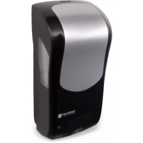 San Jamar SHF970BKSS Summit RelyÂ® Hybrid Electronic Soap Foam Dispenser, 900mL Capacity, Black/Silver