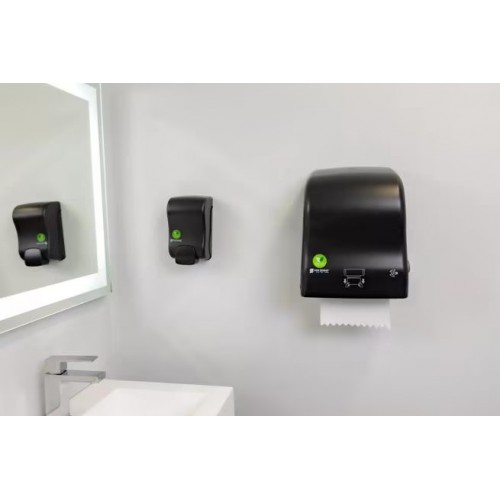 San Jamar T7400REBK Simplicity ecoLogic Essence Mechanical Hands-Free Towel Dispenser, Black