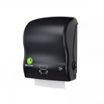 San Jamar T7400REBK Simplicity ecoLogic Essence Mechanical Hands-Free Towel Dispenser, Black