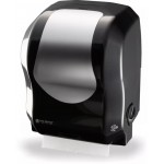 San Jamar T7470BKSS Roll Paper Towel Dispenser, Wall Mount, Hands-Free, Plastic, Black/Stainless