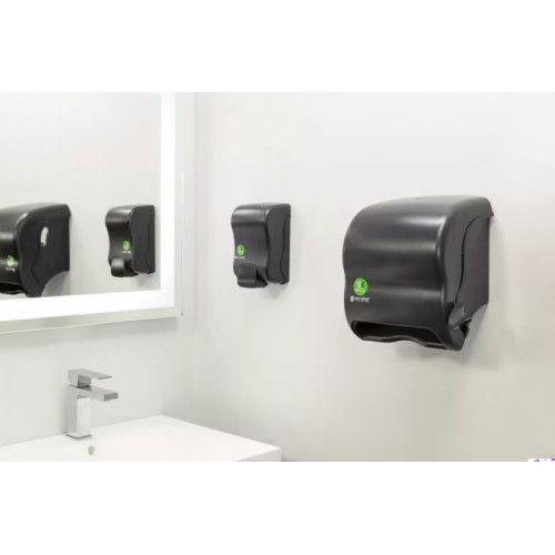 San Jamar T950REBK Element ecoLogic Lever Roll Towel Dispenser, All Core Sizes, Black