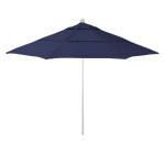 California Umbrella Venture Series ALTO118002-5439-DWV Commercial Patio Umbrella, 11ft, Round, Aluminum Pole with Pulley Lift and Fiberglass Ribs, Sunbrella 1A Navy Blue Fabric