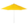California Umbrella Venture Series ALTO118002-5457-DWV Commercial Patio Umbrella, 11ft, Round, Aluminum Pole with Pulley Lift and Fiberglass Ribs, Sunbrella 1A Sunflower Yellow Fabric