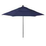 California Umbrella Venture Series ALTO118302-5439 Commercial Patio Umbrella, 11ft, Black Aluminum Pole with Pulley Lift and Fiberglass Ribs, Sunbrella 1A Navy Blue Fabric